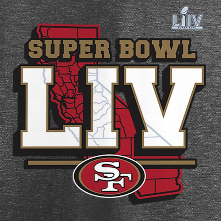 San Francisco 49ers NFL Pro Line by Fanatics Super Bowl LIV Bound Eligible Long Sleeve T-Shirt – Heather Charcoal -CMD Sports