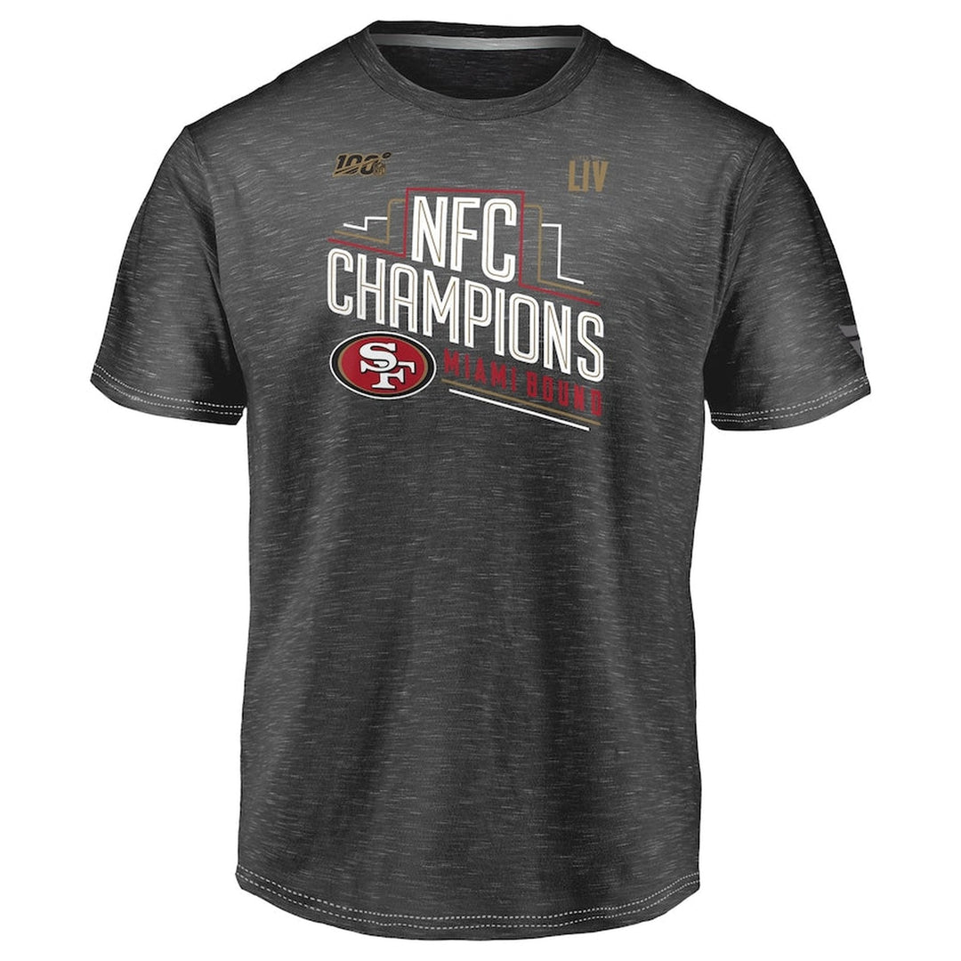 San Francisco 49ers NFL Pro Line by Fanatics Youth 2019 NFC Champions Trophy Collection Locker Room T-Shirt - CMD Sports