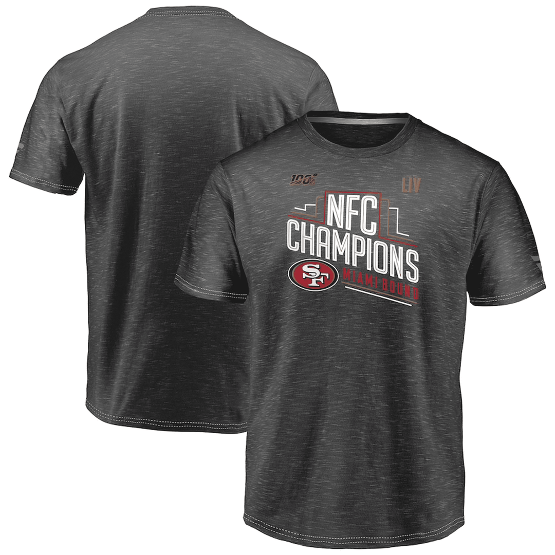 San Francisco 49ers NFL Pro Line by Fanatics Youth 2019 NFC Champions Trophy Collection Locker Room T-Shirt - CMD Sports