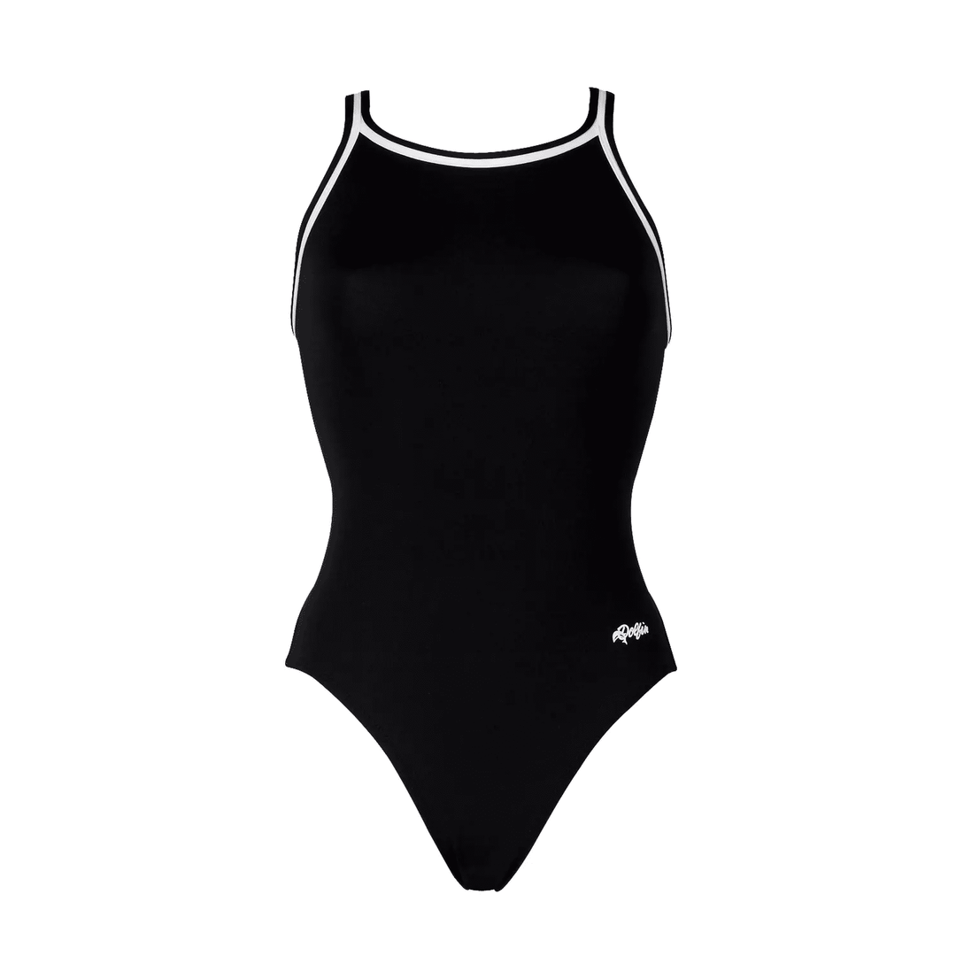 Dolfin Women's Reliance Team Solid DBX Back Swimsuit Black - CMD Sports