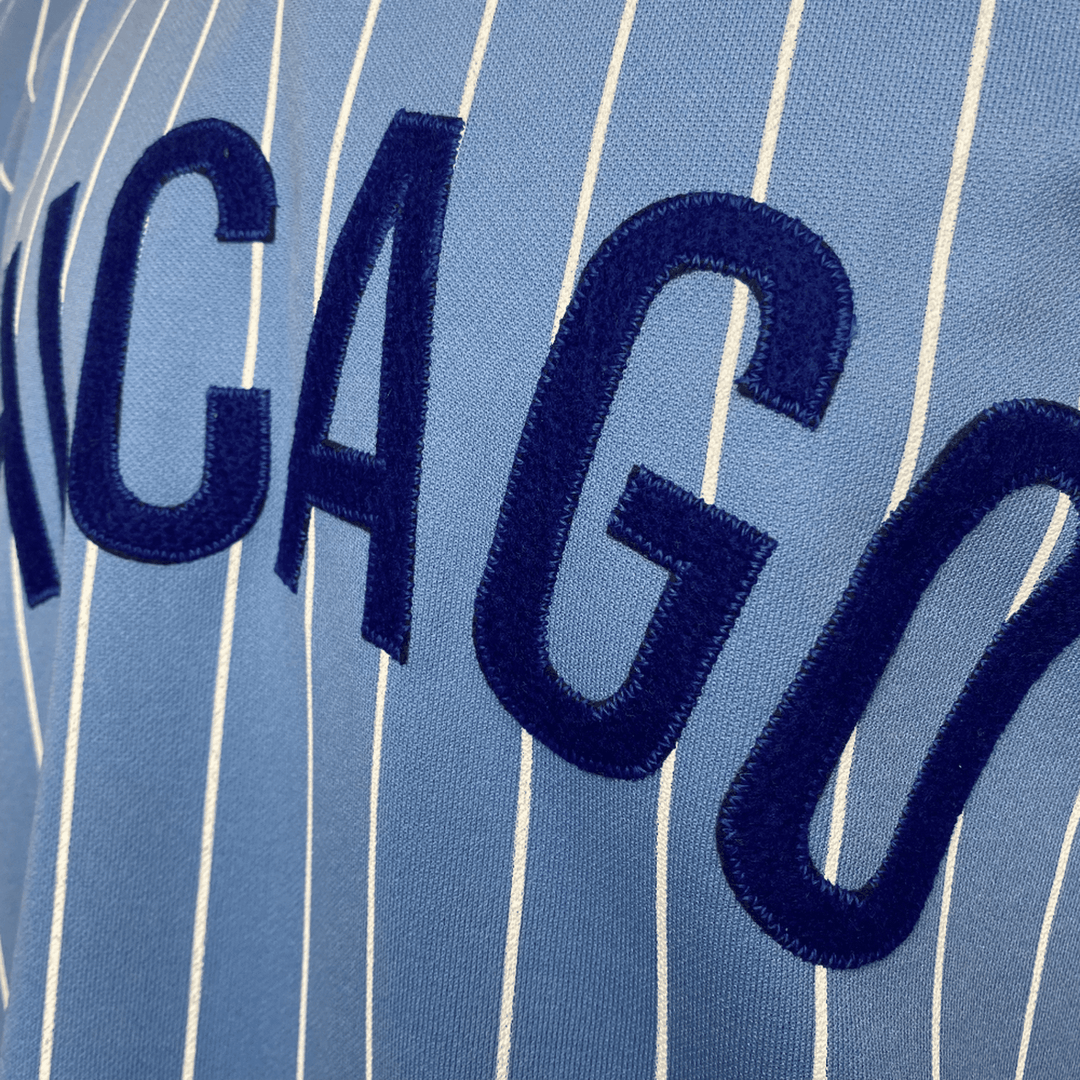 Cubs blue top pinstripe jersey