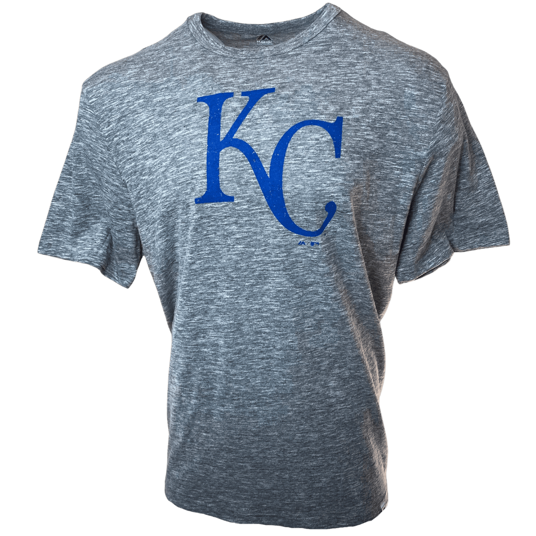Men's Kansas City Royals Majestic Heathered Grey T-Shirt - CMD Sports