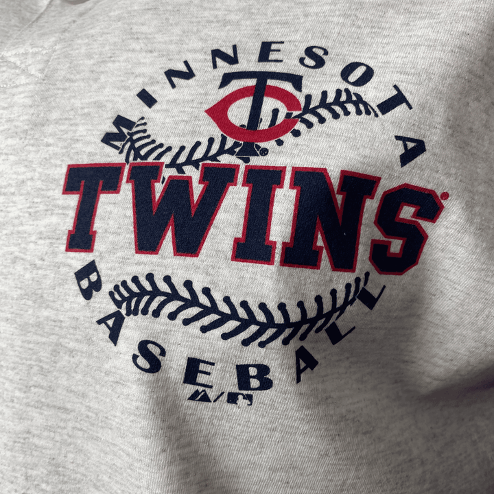Men's Minnesota Twins MLB Majestic Grey/Navy Iconic T-Shirt - CMD Sports