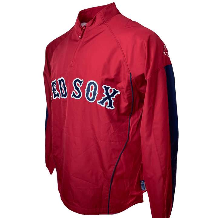 Men's MLB Authentic Collection Boston Red Sox 1/4 Zip Warm-Up/Cage Jacket - CMD Sports