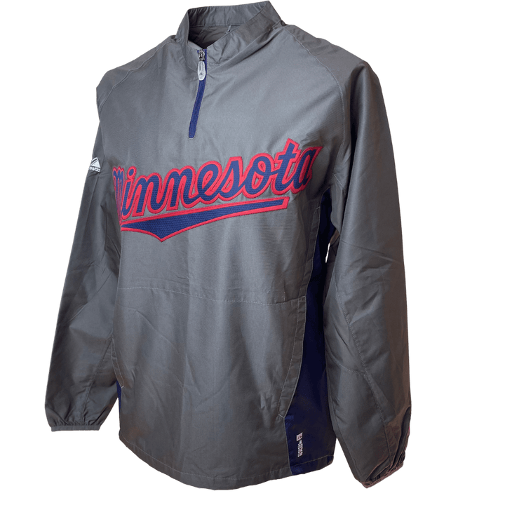 Men's MLB Authentic Collection Minnesota Twins 1/4 Zip Warm-Up/Cage Jacket - CMD Sports