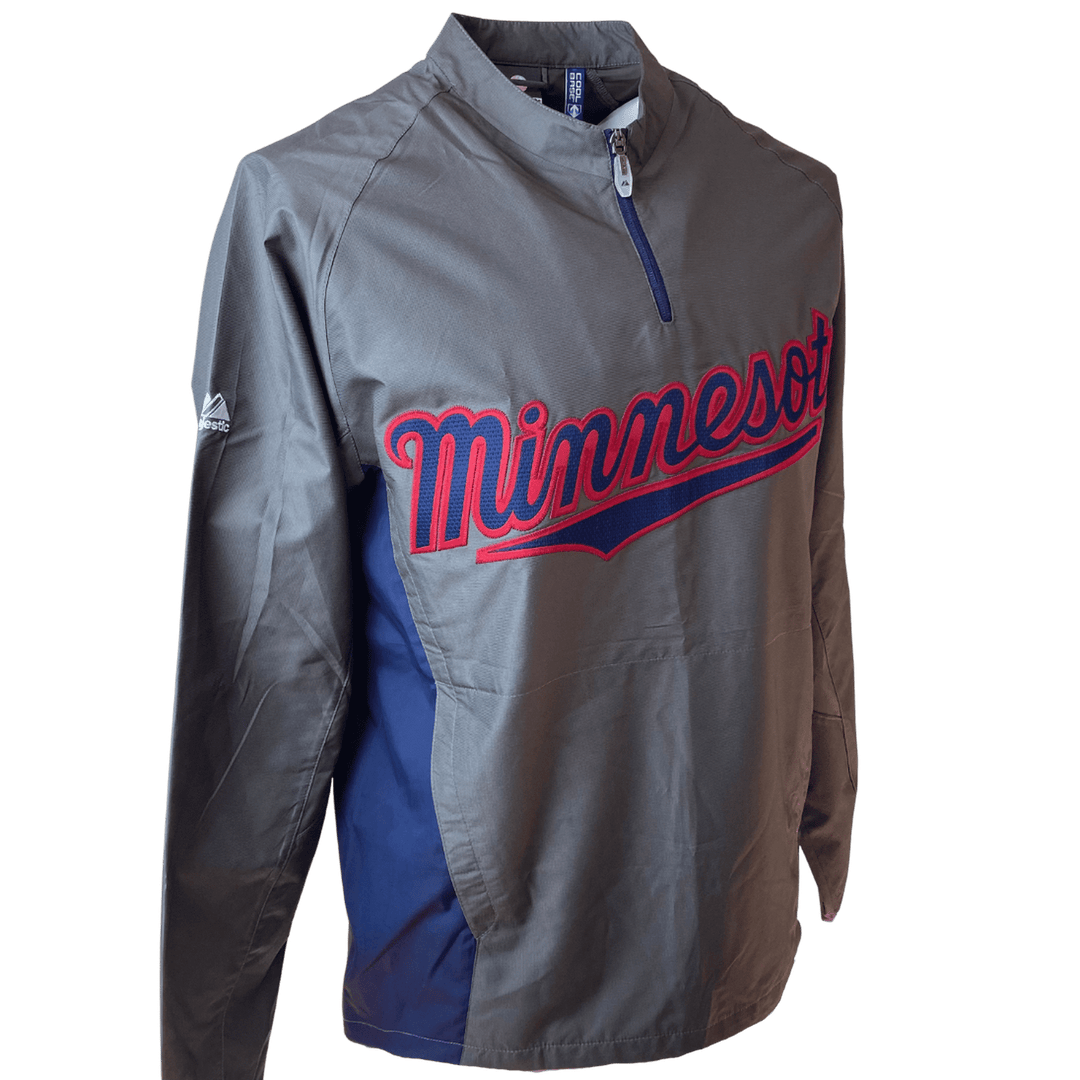 Men's MLB Authentic Collection Minnesota Twins 1/4 Zip Warm-Up/Cage Jacket - CMD Sports