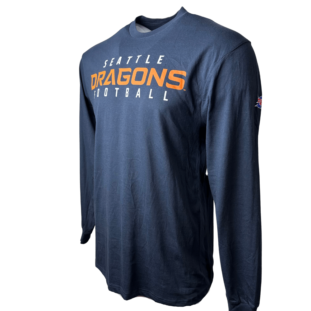 Men's XFL Seattle Dragons Long Sleeve Prime Logo Shirt - CMD Sports