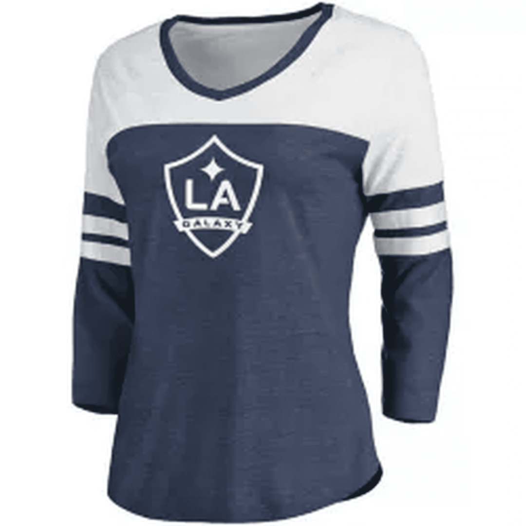 MLS Women's Los Angeles Galaxy Navy Three-Quarter Sleeve T-Shirt - CMD Sports