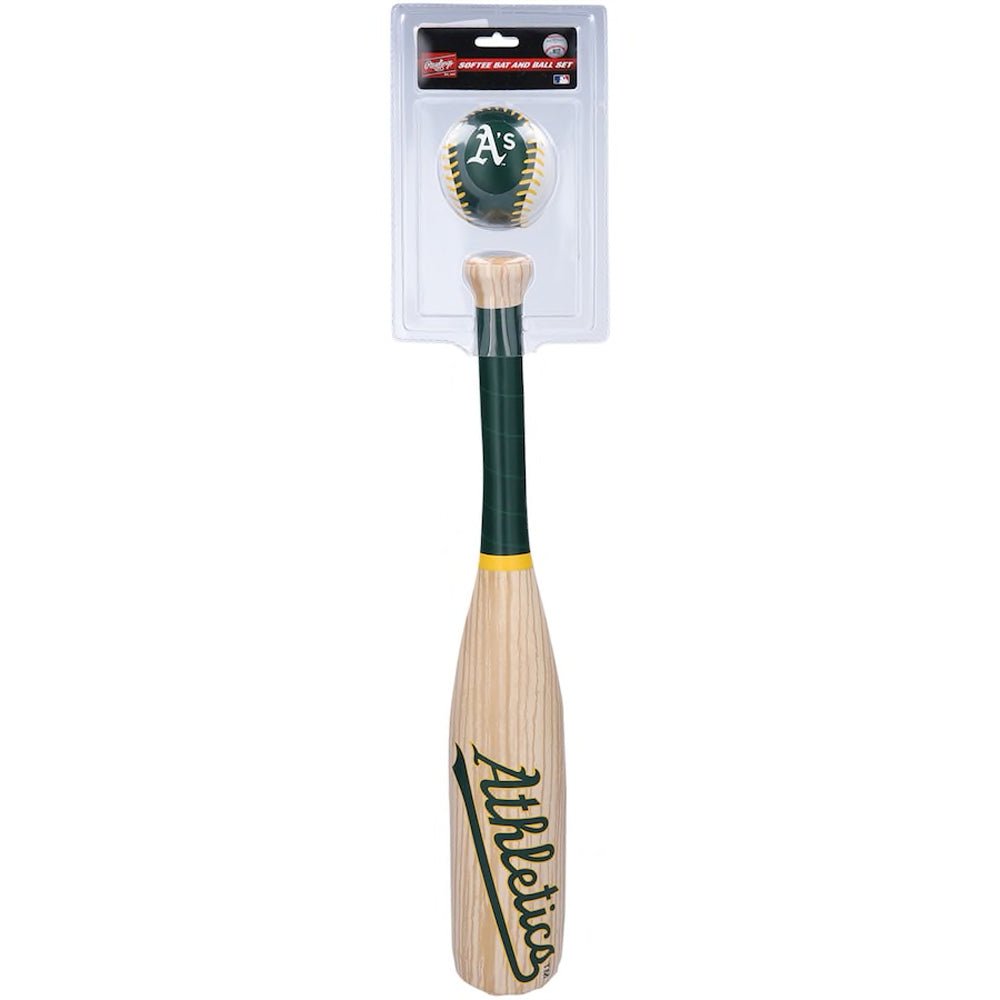 Rawlings MLB Oakland Athletics Grandslam Bat and Ball Green - CMD Sports