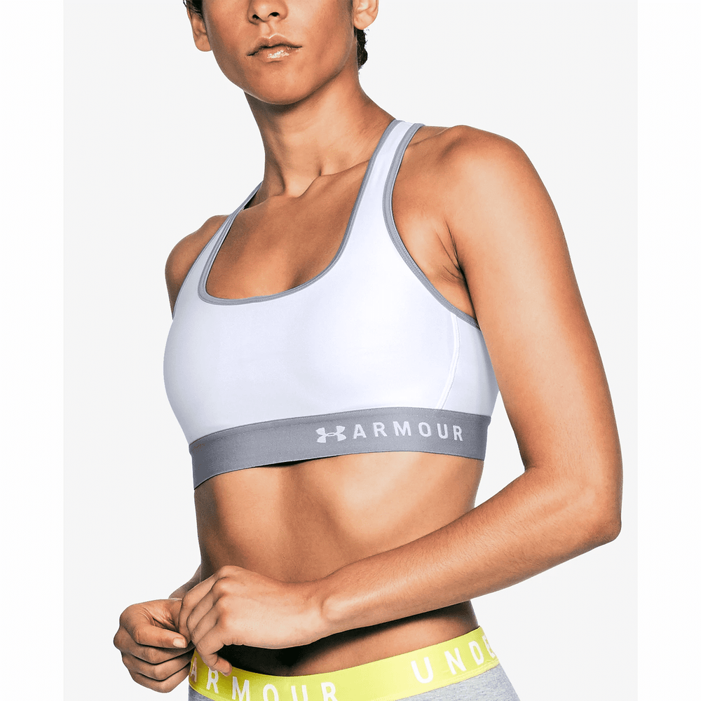 Under Armour Womensmid Crossback Downpour Gray Sports Bra - CMD Sports