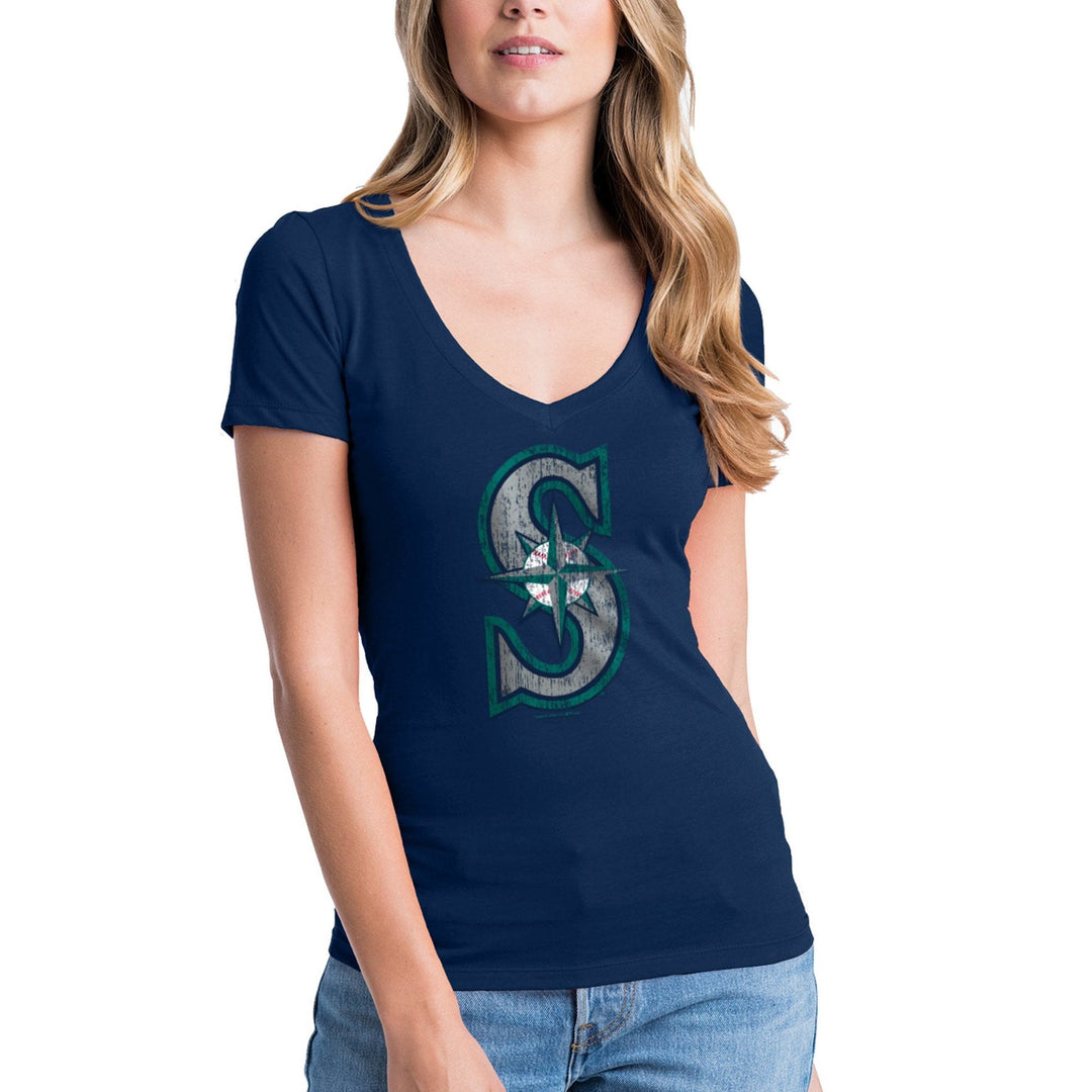 Womens '47 Seattle Mariners Ultra Rival V-Neck T-Shirt - CMD Sports