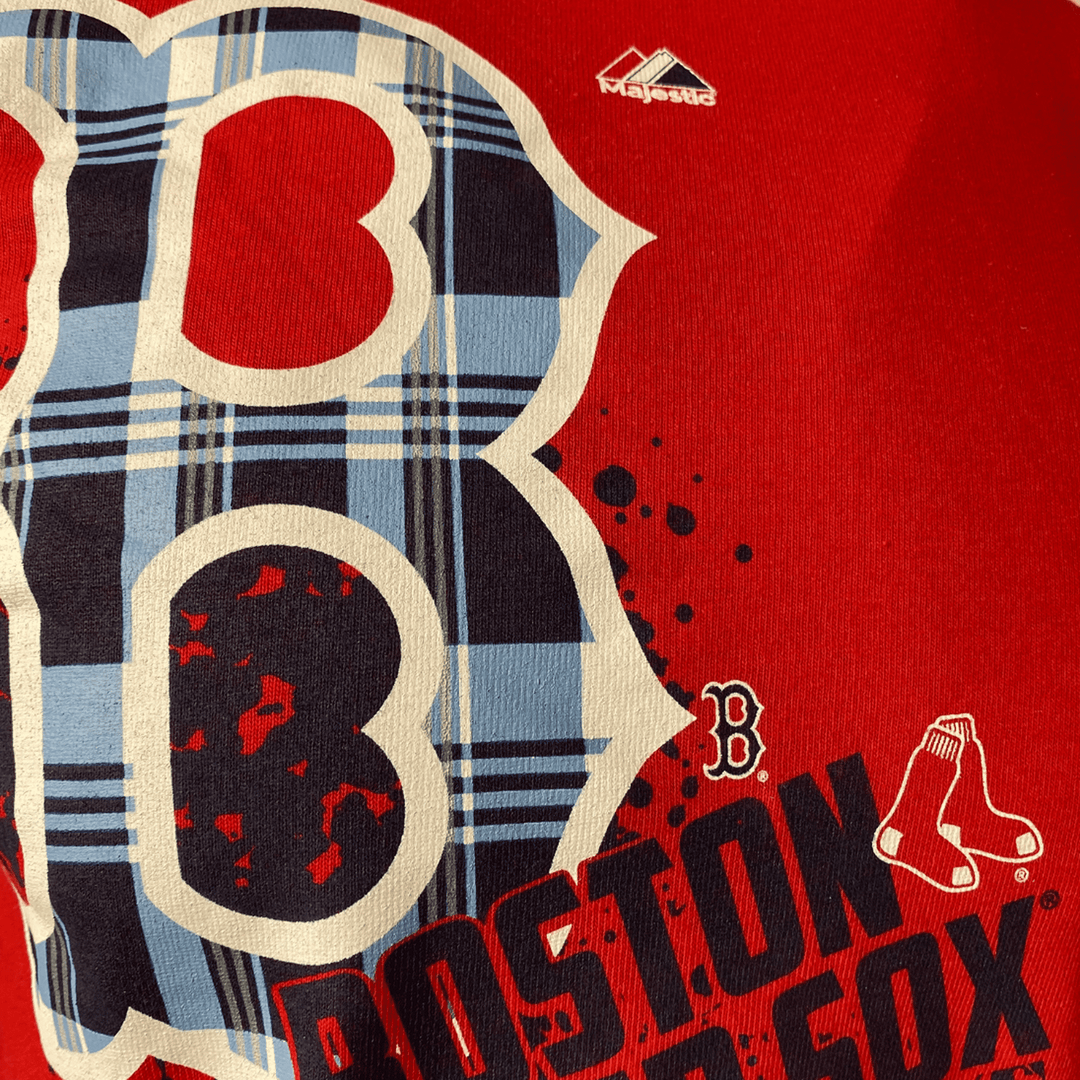 Youth Boston Red Sox MLB Majestic Tartan B T-Shirt - CMD Sports