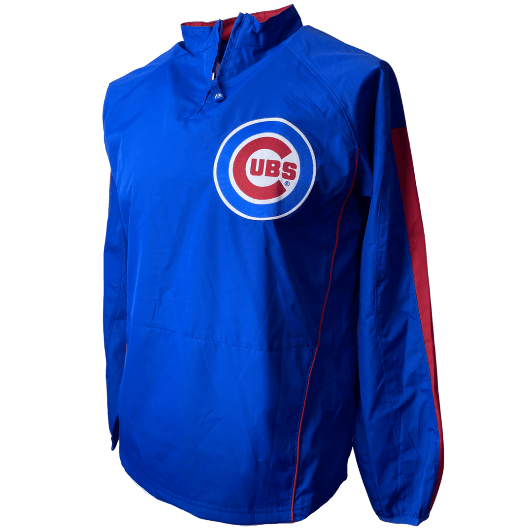 Youth MLB Authentic Collection Chicago Cubs 1/4 Zip Warm-Up/Cage Jacket - CMD Sports