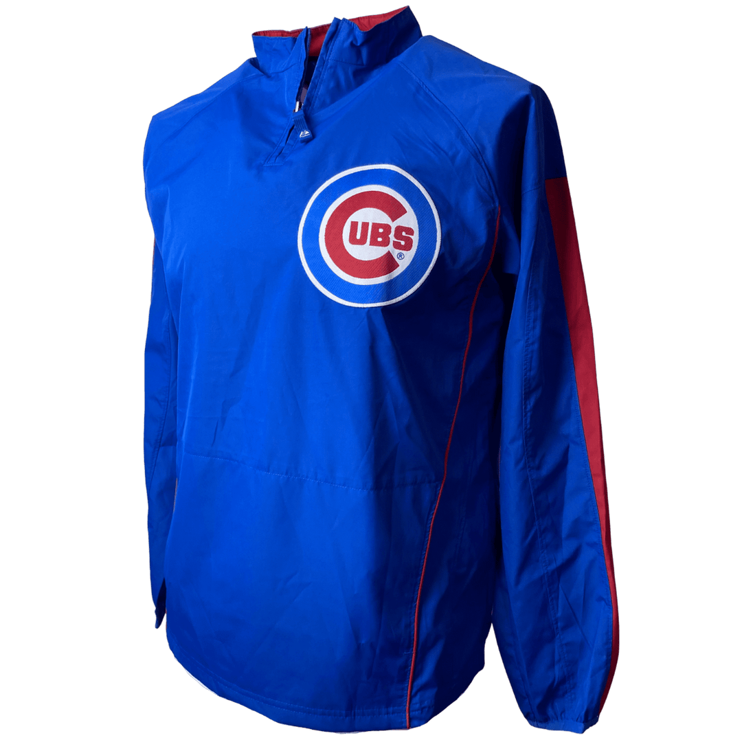 Youth MLB Authentic Collection Chicago Cubs 1 4 Zip Warm Up Cage Jacket