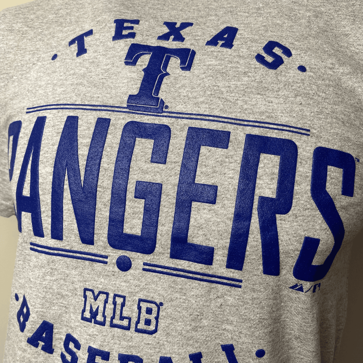 Youth Texas Rangers MLB Majestic Grey Heather T-Shirt - CMD Sports
