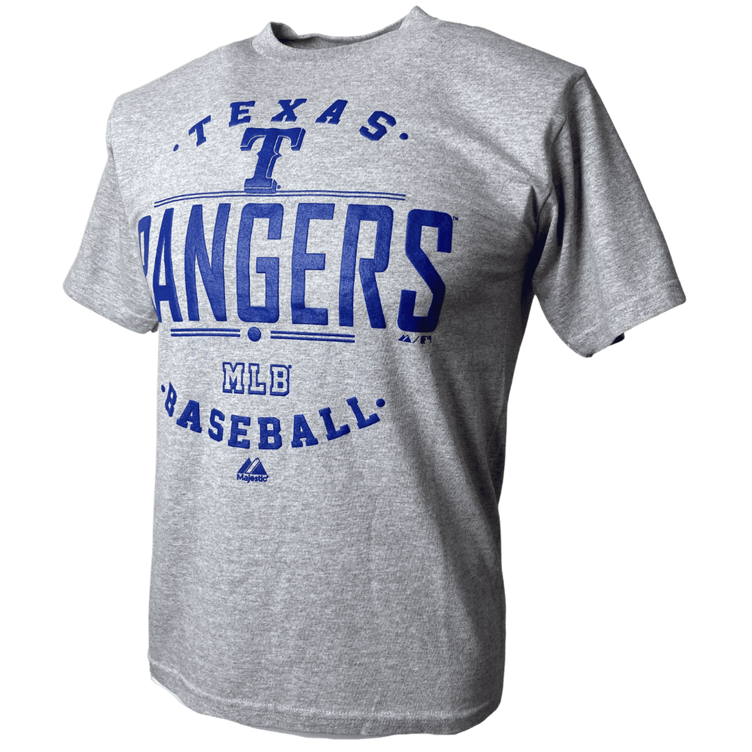 Youth Texas Rangers MLB Majestic Grey Heather T-Shirt - CMD Sports