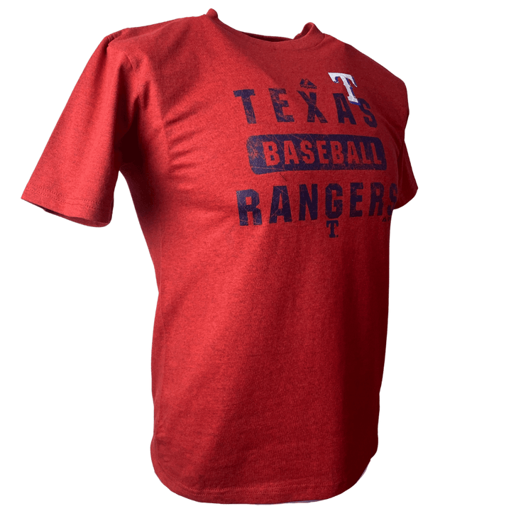 Youth Texas Rangers MLB Majestic Red Heather T-Shirt - CMD Sports